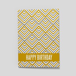 Herringbone Birthday Gold