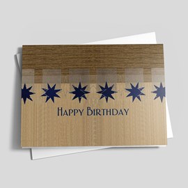 Birthday Blue Stars