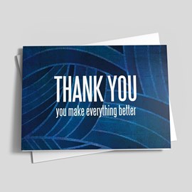 Swirly Blue Thank You