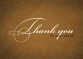 Referral Thanks in Brown