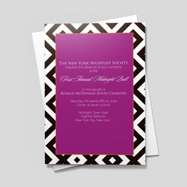 Fuchsia and Chocolate Invitation