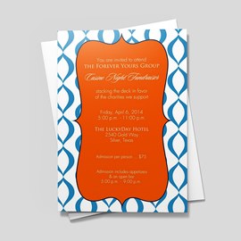 Orange and Blue Invitation