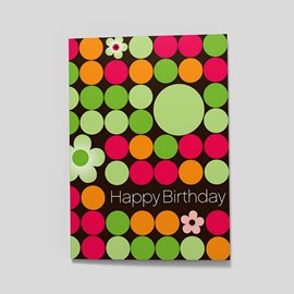 Birthday Dots and Flowers