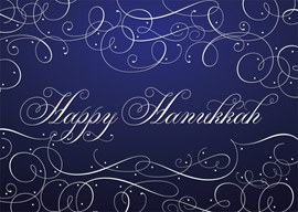 Blue Hanukkah Swirls