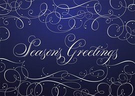 Blue Holiday Swirls