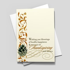 Pinecone Scrolls Thanksgiving