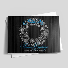 Snowflake Wreath Holiday Card