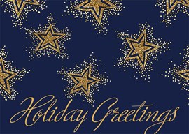 Gold Stars on Navy