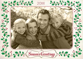 Holly Greetings Border