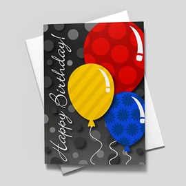 Balloon Patterns Birthday Card