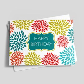 Teal Frame Dahlia
