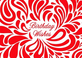 Red Birthday Splash
