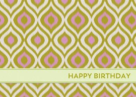 Chartreuse Ikat Feathers