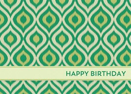 Green Ikat Feathers