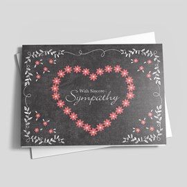 Sympathy Flower Heart