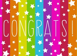 Rainbow Stripes Congrats!