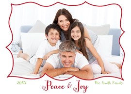 Red Bordered Peace and Joy