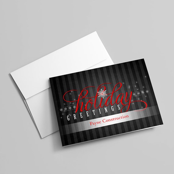 Holiday Pinstripe Greetings - Christmas Greeting Cards by CardsDirect