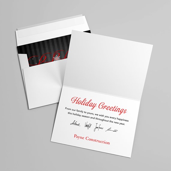 Holiday Pinstripe Greetings - Christmas Greeting Cards by CardsDirect