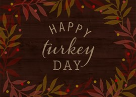 Woodgrain Turkey Day