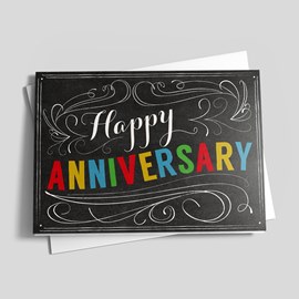 Colorful Scroll Anniversary