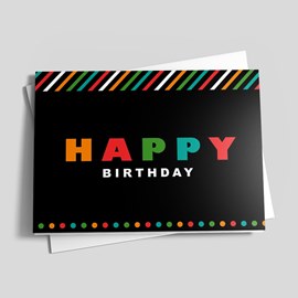 Colorful Stripes Birthday