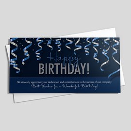 Blue Birthday Ribbons