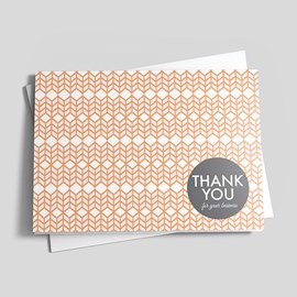 Caramel Chevron Thank You
