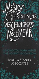 Black & Teal Merry Christmas