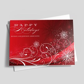 Vibrant Swirls Holiday Card