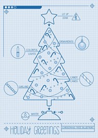 Christmas Tree Blueprint Card