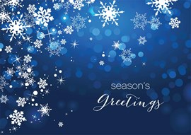 Blue Sparkle Snowflakes