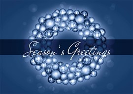Bright Blue Wreath