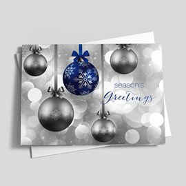 Hanging Blue Ornaments