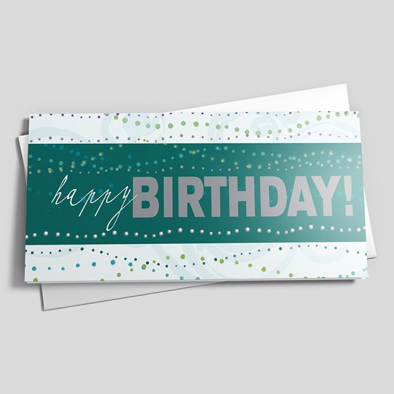 Wavy Dots Birthday Card