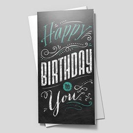 Chalkboard Birthday Card