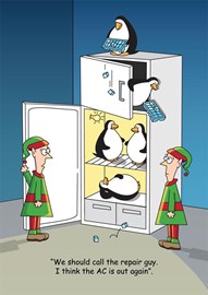 Penguin HVAC Holiday Card