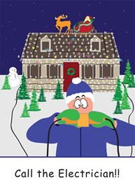 Call an Electrician Holiday Card