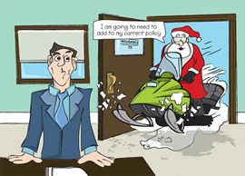 Snowmobile Santa Insurance Card