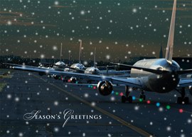 Runway Lights Holiday Card