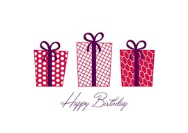 Red Gifts Aplenty Birthday Card