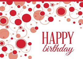 Geometric Red Birthday Card