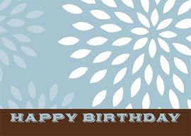 Blue Blossoms Birthday Card