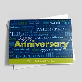 Kind Words Anniversary Card