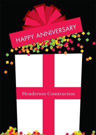 Confetti Gift Anniversary Card
