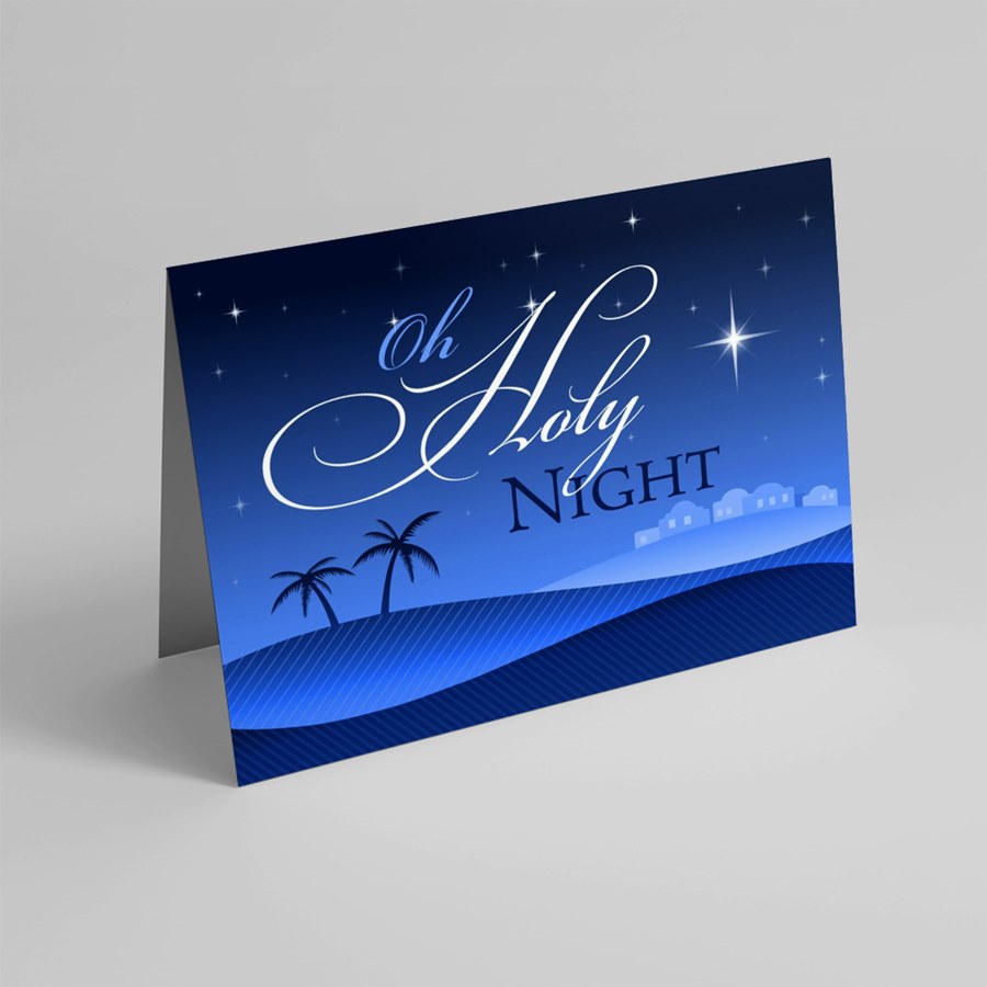 O Holy Night Lyrics Christmas Card  Holiday Greeting Cards by 7th & Palm –  7th & Palm, LLC