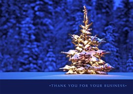 Glowing Thank You Holiday Card