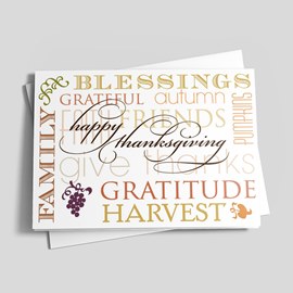 Blessed Thanksgiving Card