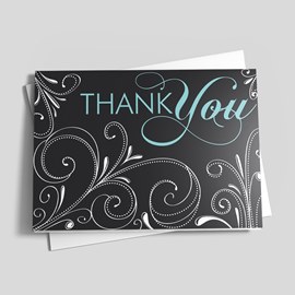 Stylish Swirled Thank You