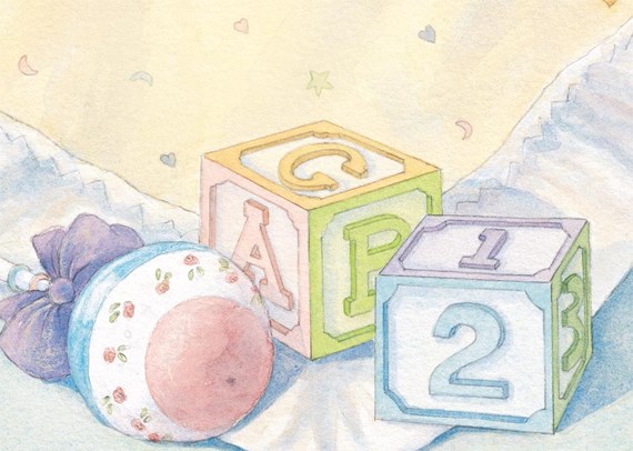 Baby Blocks Congratulations Card